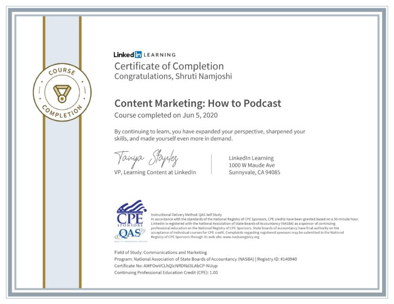 CertificateOfCompletion_Content Marketing_ How to Podcast